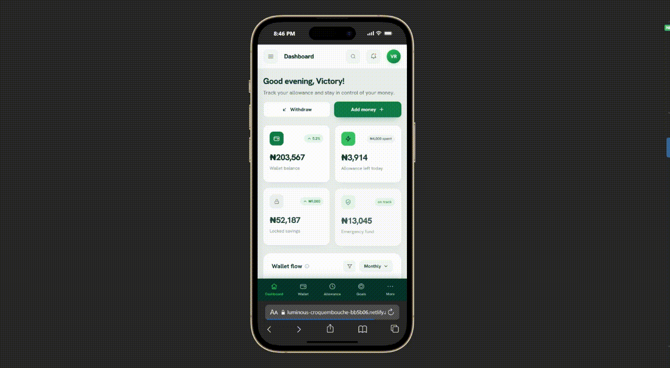 ELPO app dashboard, live demo